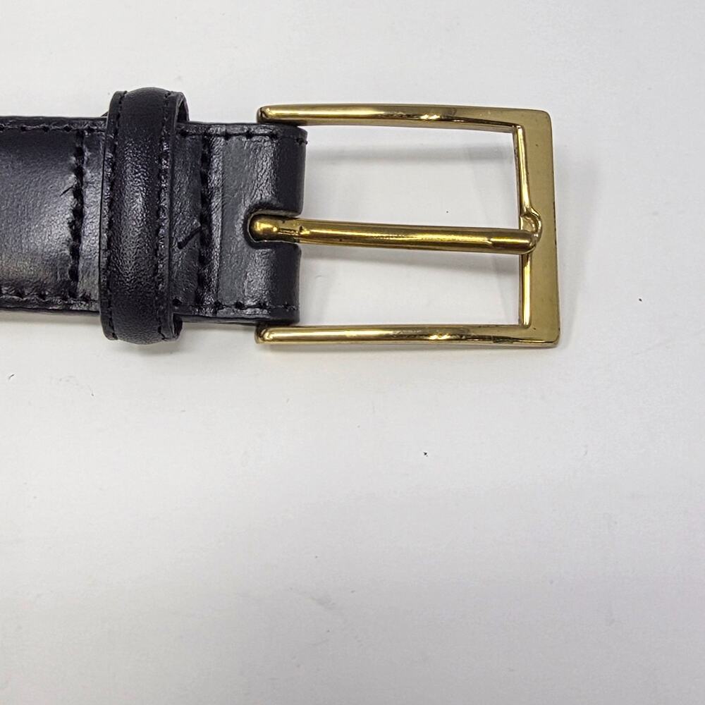 Brighton Leather Belt Mens Black Anilina Glove Leather Size 50 Stylish Dressy - Picture 7 of 12